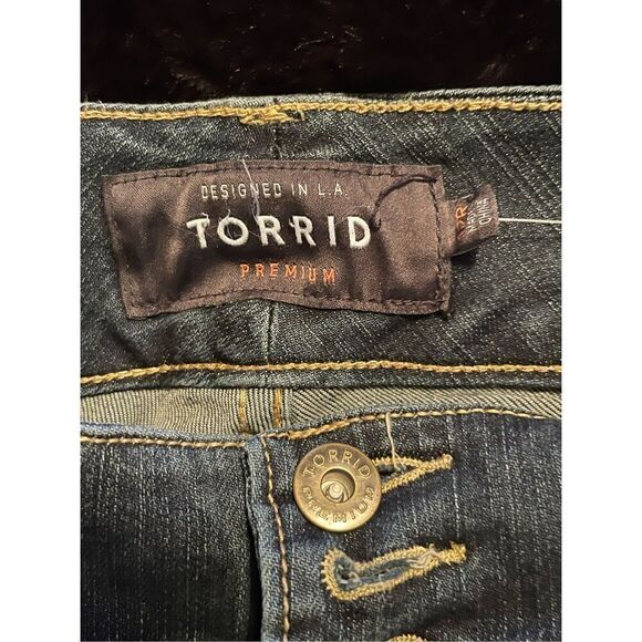 NWT Torrid Premium Womens Blue Dark-Wash Straight-Leg Jeggings Jeans Size 12R - Picture 15 of 16